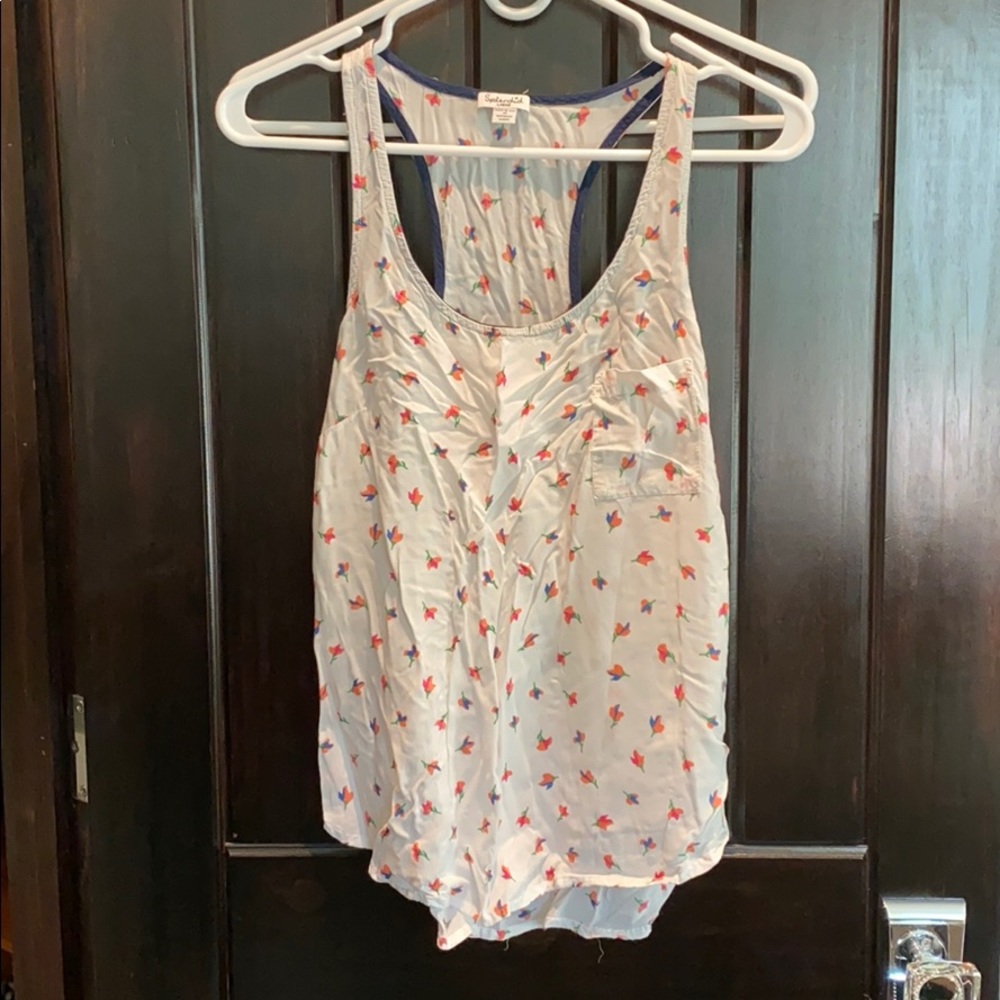 Splendid flower tank racer back